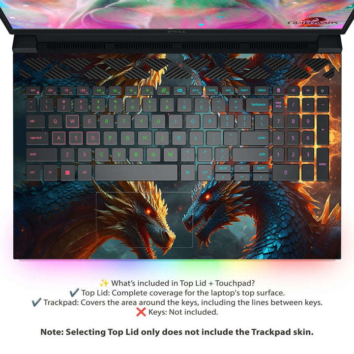 Dell Laptop Skin - Dragon Fight