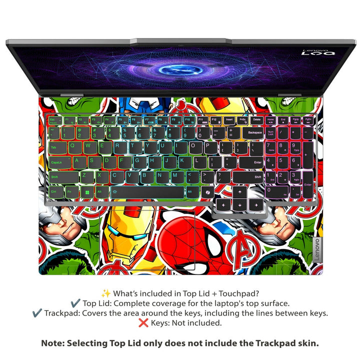 Laptop Skin - Marvel Heroes Collage