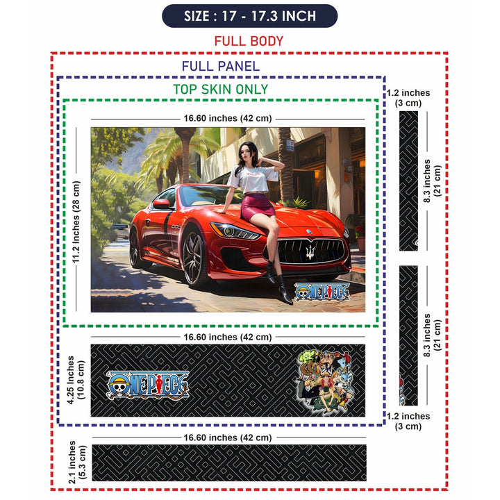 Laptop Skin - One Piece Boa Hancock with Red Maserati