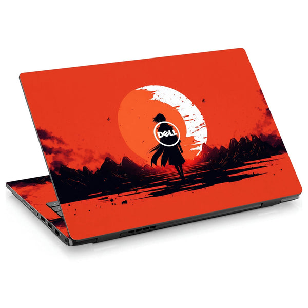 Dell Laptop Skin - Girl Watching Full Blood Moon