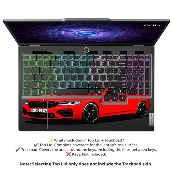 Laptop Skin - BMW M Series Red Sedan