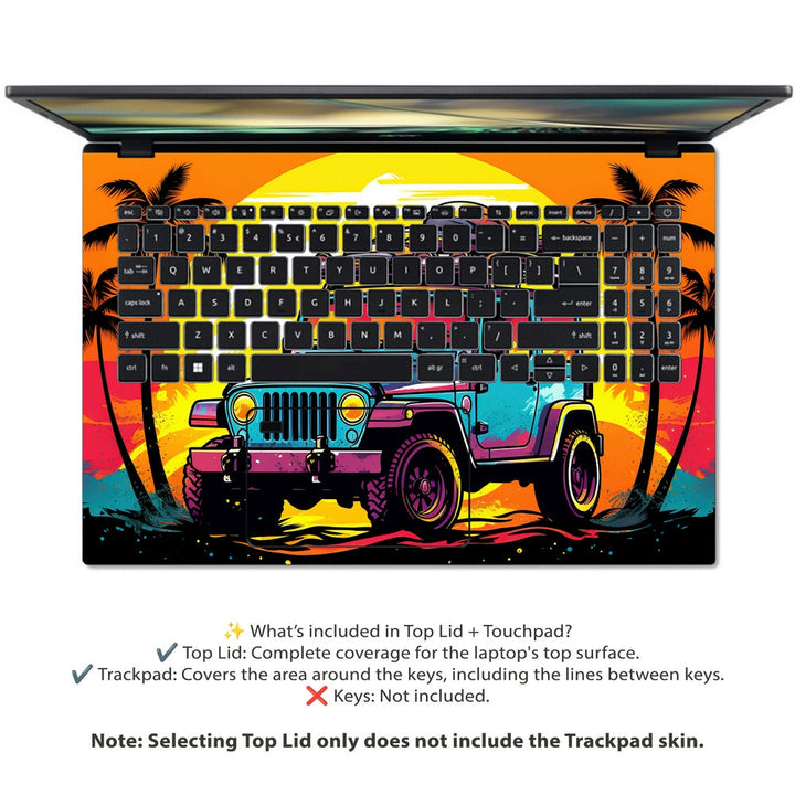 Acer Laptop Skin - Retro Beach Jeep