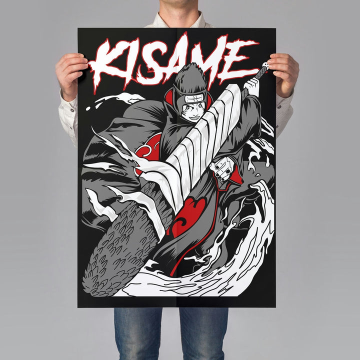 Self Adhesive Textured Vinyl Poster Kisame Hoshigaki Naruto