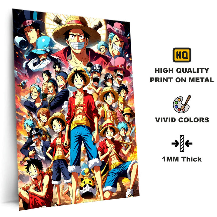 Metal Poster - Anime One Piece Friends