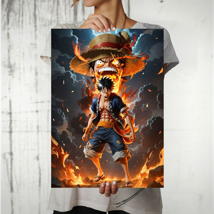 Metal Poster - One Piece Monkey D Luffy OP12