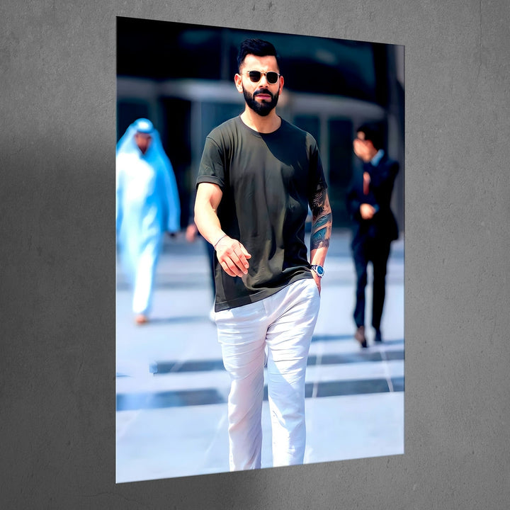 Metal Poster - Indian Cricketer Virat Kohli VK06