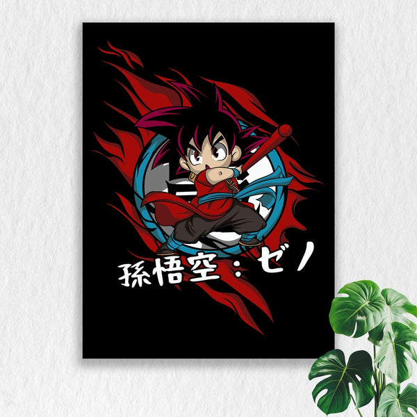 Self Adhesive Textured Vinyl Poster Dragon Ball Gokus Power Surge