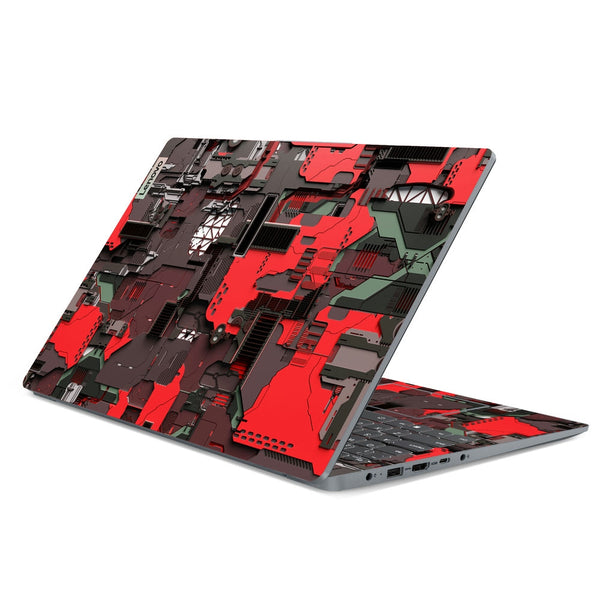 Lenovo Laptop Skin - Tech Red Geometric