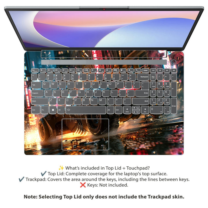 Lenovo Laptop Skin - Rainy Night Racer