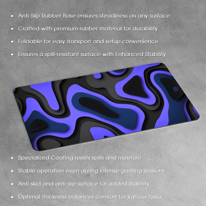 Anti-Slip Desk Mat Gaming Mouse Pad - Purple Tides