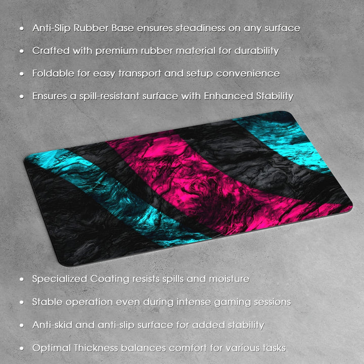 Anti-Slip Desk Mat Gaming Mouse Pad - Velvet Stripes