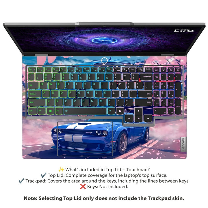 Laptop Skin - Dodge Challenger Blue Muscle