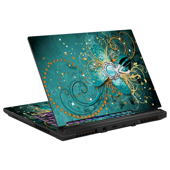 Asus Laptop Skin - Abstract Turquoise Swirls