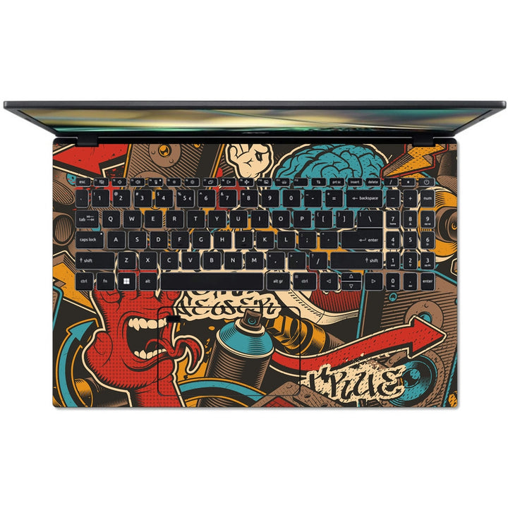 Laptop Skin for Acer - Spray Brain Graffiti_UV