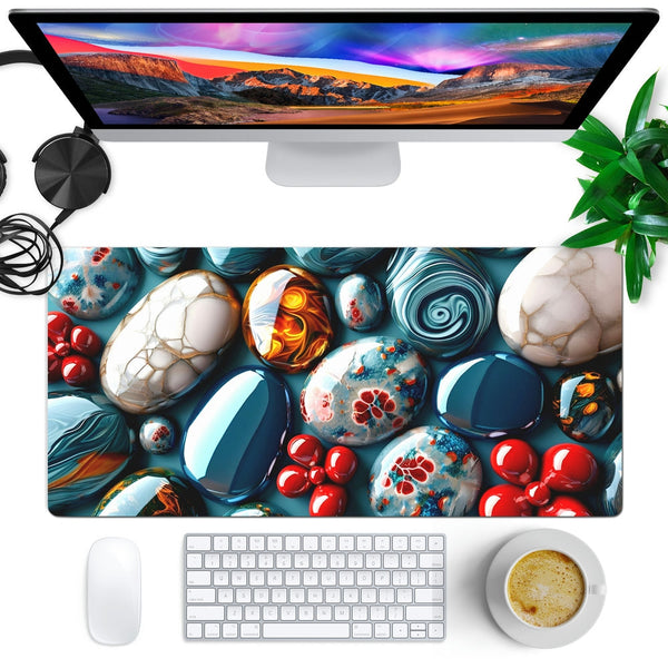 Anti-Slip Desk Mat Gaming Mouse Pad - Colorful Pebbles CP26