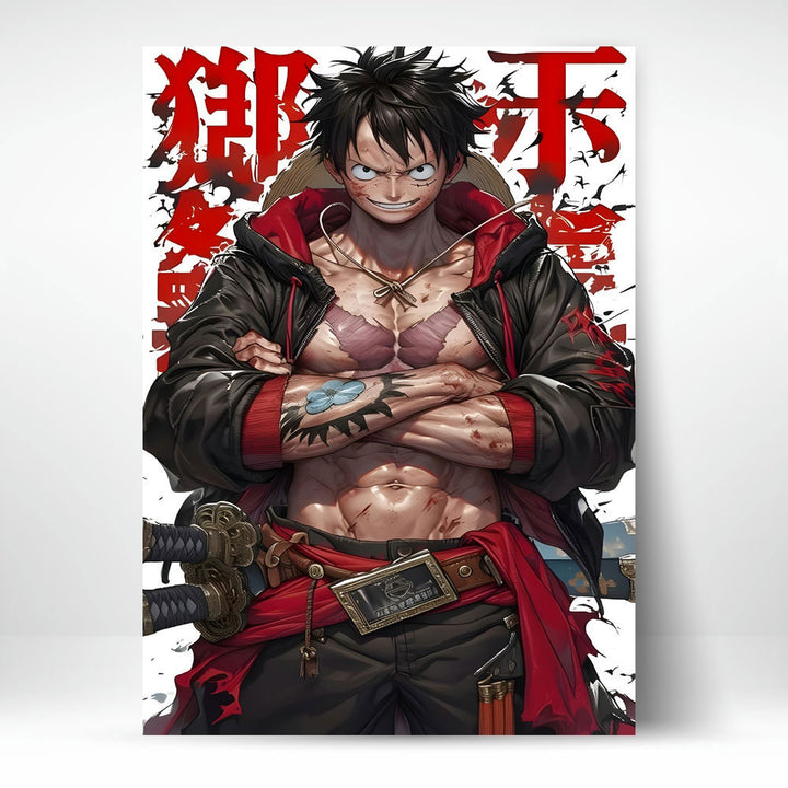 Metal Poster - One Piece Monkey D Luffy OP02