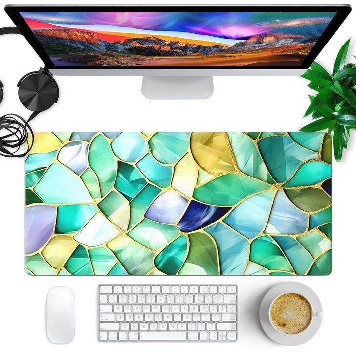 Anti-Slip Desk Mat Gaming Mouse Pad - Colorful Mosaic