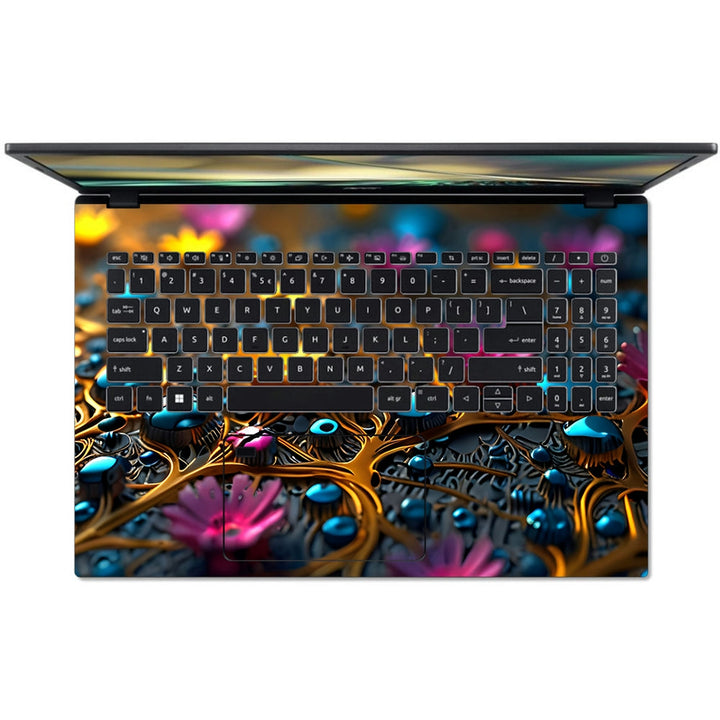 Acer Laptop Skin - Multicolor Gemstone Cluster Abstract