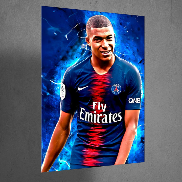 Metal Poster - Footballer Kylian Mbappe KM02