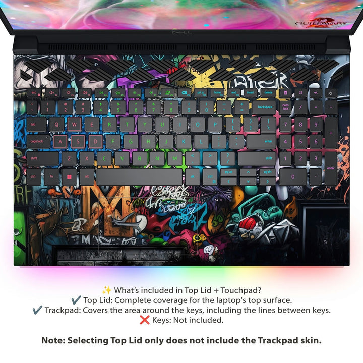 Dell Laptop Skin - Wooden M Graffiti