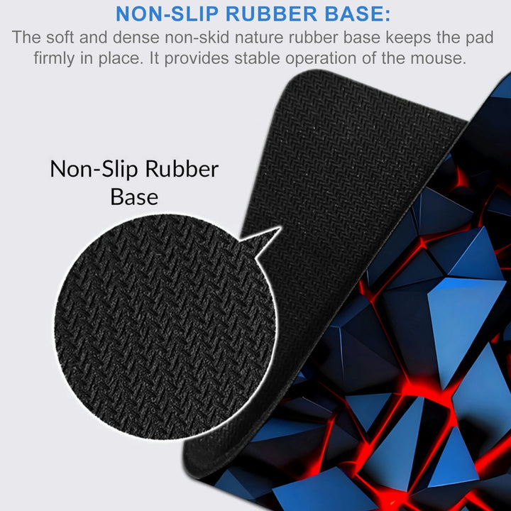 Anti-Slip Desk Mat Gaming Mouse Pad - Red Fracture