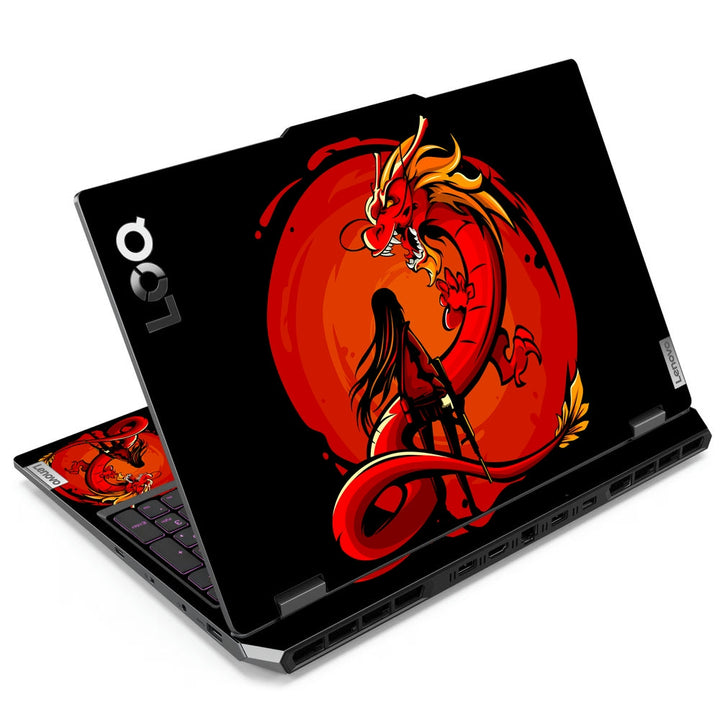 Lenovo LOQ Laptop Skin - Dragon Tales Women with Gun