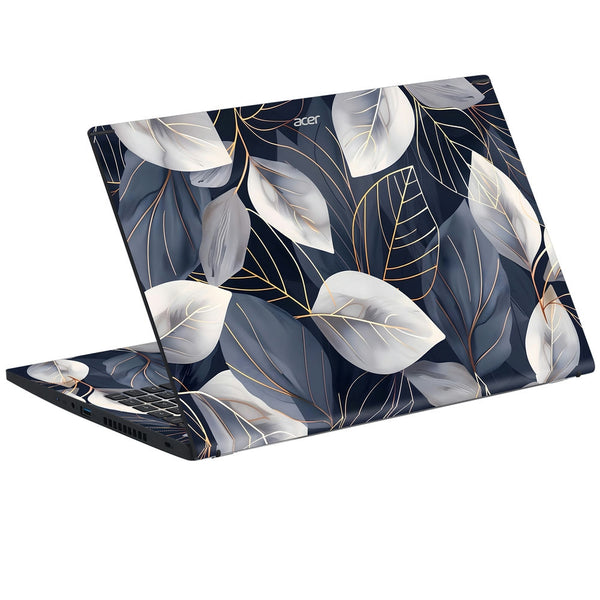 Acer Laptop Skin - Monochrome Leaves Nature Design