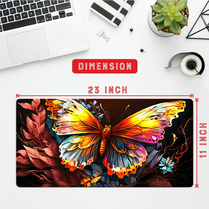 Anti-Slip Desk Mat Gaming Mouse Pad - Colorful Butterfly