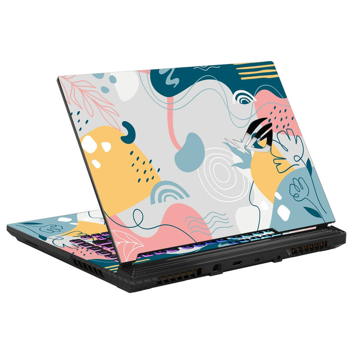 Asus Laptop Skin - Floral Pastel Abstract Design