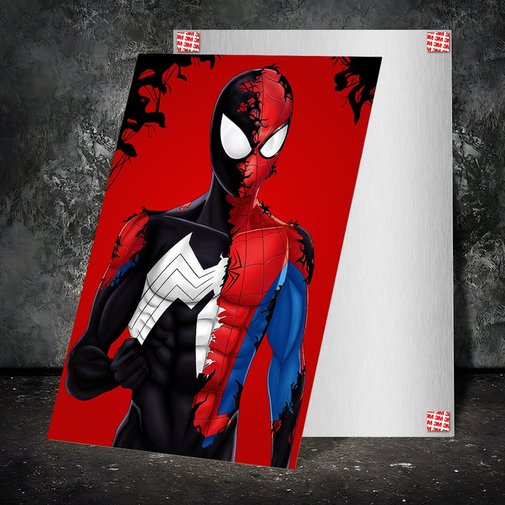 Metal Poster - Spiderman Red Blue Black