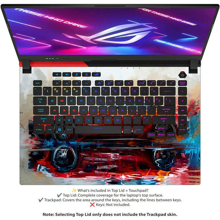 Asus Laptop Skin - Luxury Car Reflection