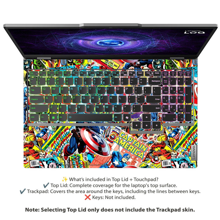 Laptop Skin - Captain America Marvel Mix