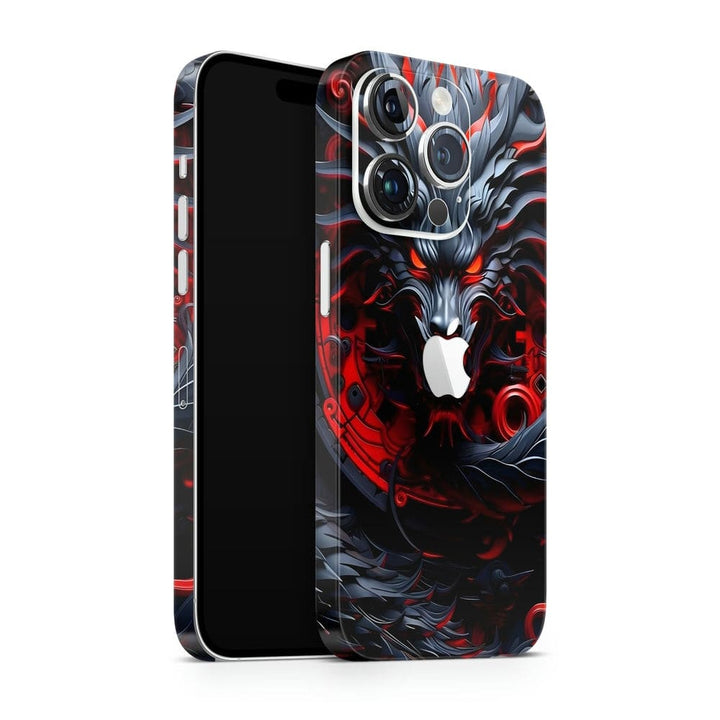 Apple iPhone Skin Wrap - Dragon Grey Red