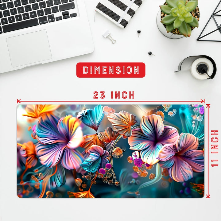 Anti-Slip Desk Mat Gaming Mouse Pad - Floral Fantasy