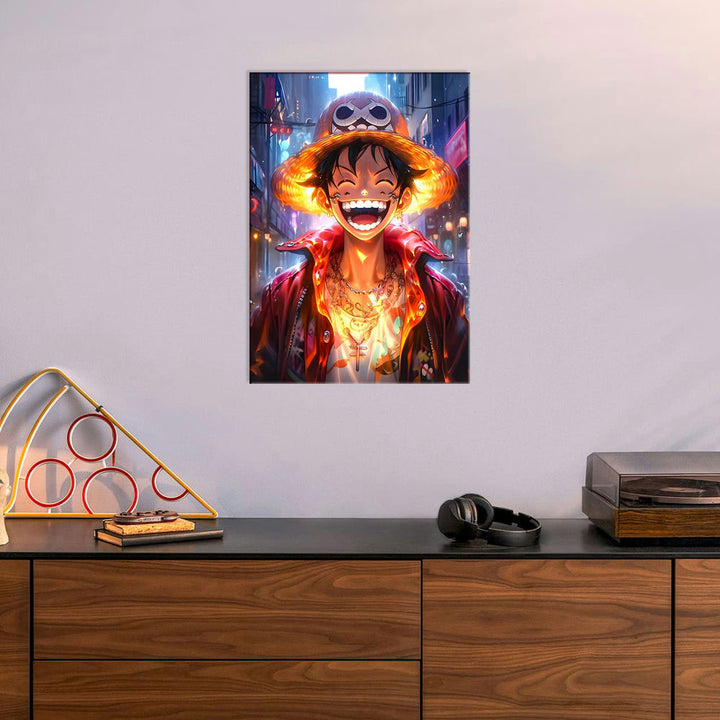 Metal Poster - One Piece Monkey D Luffy OP08