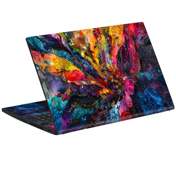 Acer Laptop Skin - Colorful Smoke and Fire Abstract