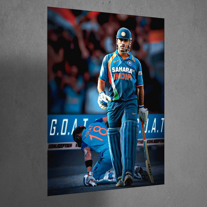 Metal Poster - Indian Cricketer MS Dhoni MS06