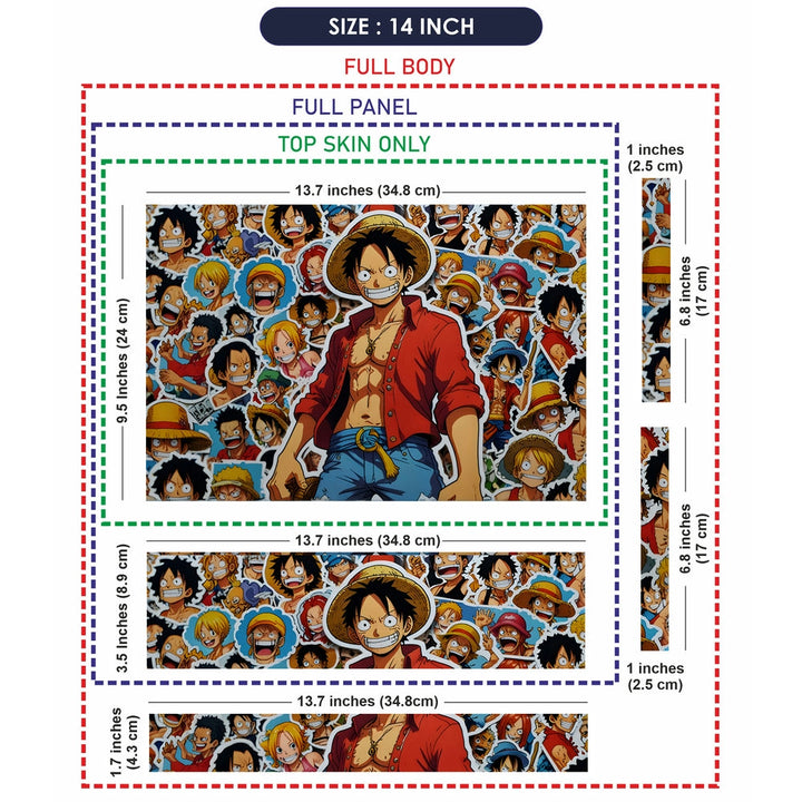 Laptop Skin - Anime One Piece Dynamic Collage DS2