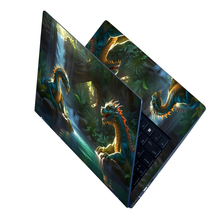 Laptop Skin - Dragon Face to Face