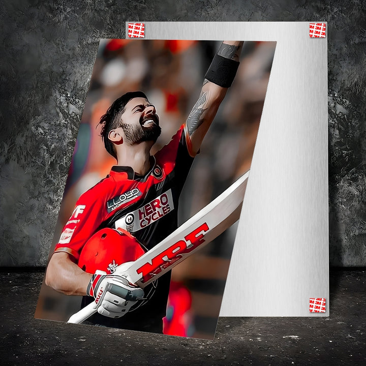 Metal Poster - Indian Cricketer Virat Kohli VK09