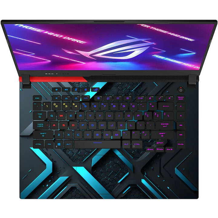 Asus Laptop Skin - Glowing Blue Grid Structure