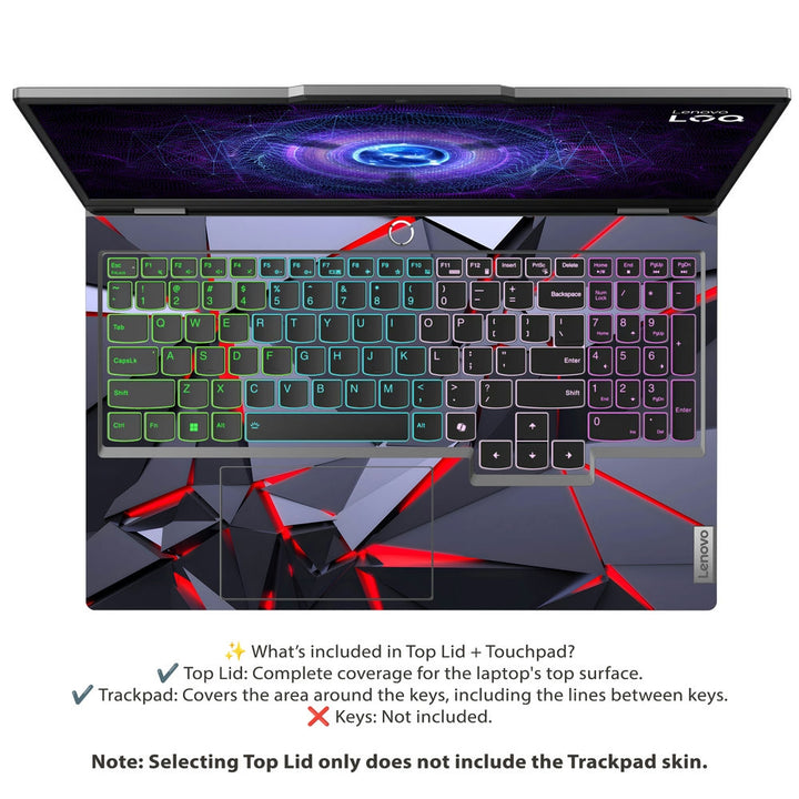 Lenovo LOQ Laptop Skin - Crimson Geometry