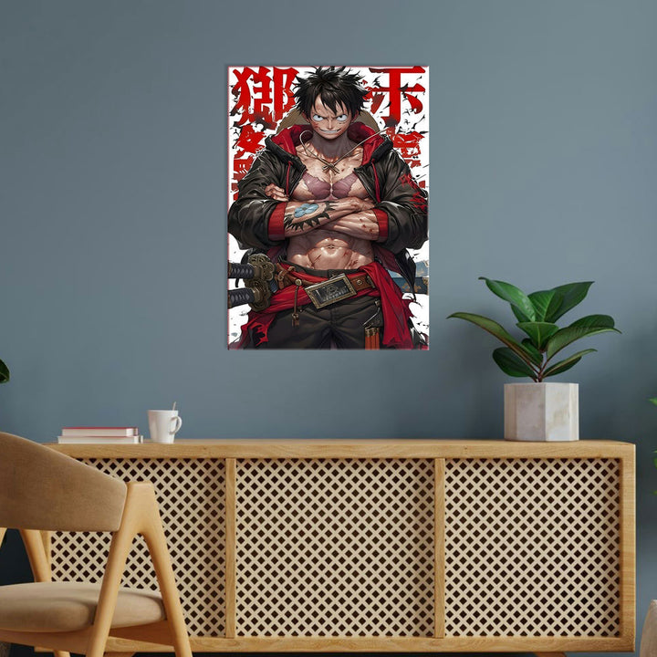 Metal Poster - One Piece Monkey D Luffy OP02