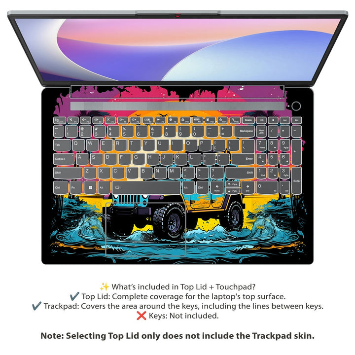 Lenovo Laptop Skin - Sunset Adventure Jeep