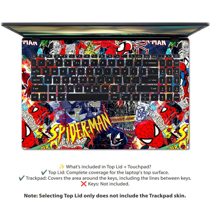 Acer Laptop Skin - Spider-Man Webbed Adventures