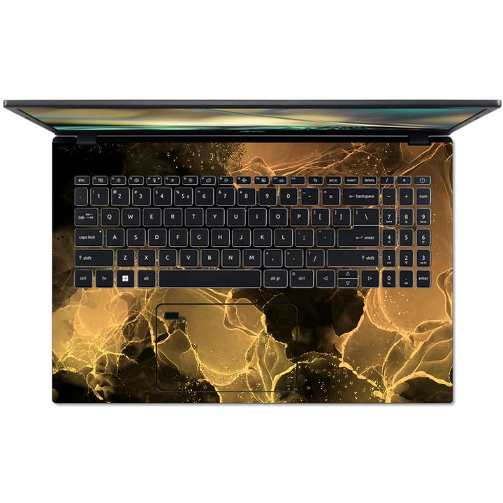 Acer Laptop Skin - Golden Lava Abstract Design