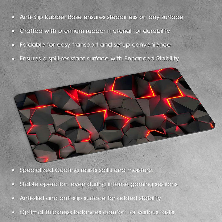 Anti-Slip Desk Mat Gaming Mouse Pad - Lava Rocks