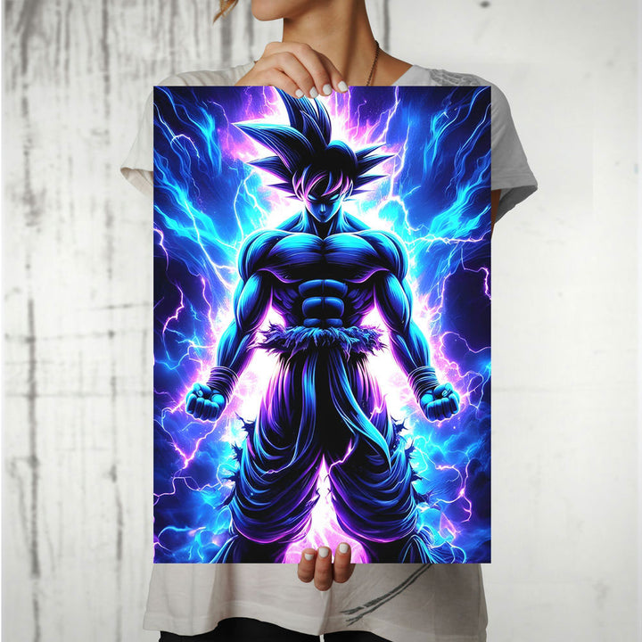 Metal Poster - Anime Goku Electric