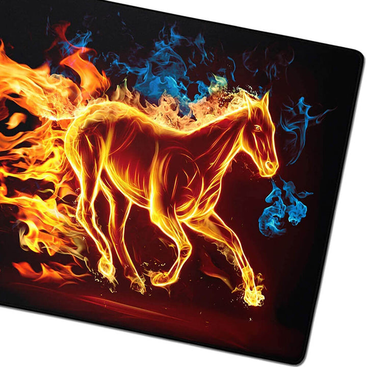 Fire Horse Anti-Slip Extended Desk Mat Gaming Mouse Pad - SkinsLegend