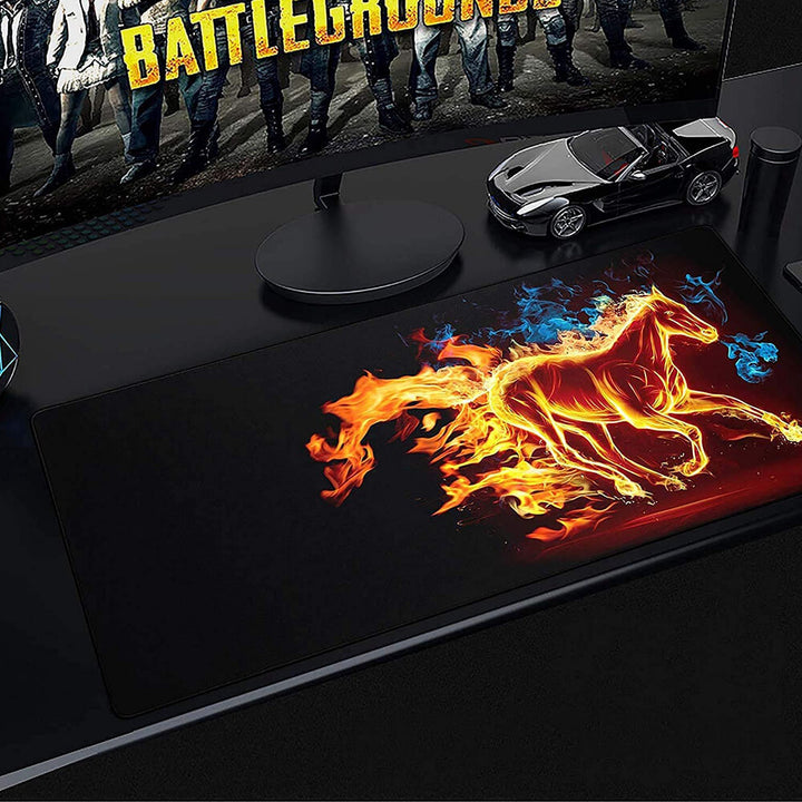 Fire Horse Anti-Slip Extended Desk Mat Gaming Mouse Pad - SkinsLegend